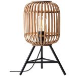 Brilliant Lámpara De Mesa Maderarow Metal Bambú Marrón | Apta para 1x E27