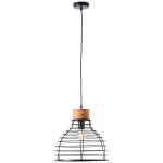 Brilliant Avia Colgante De Luz Metal Madera Negro | 350mm - Apta para 1x E27