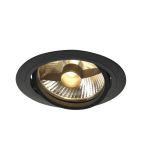 SLV New Tria 1 Foco Aluminium Negro Esférica | Recorte 150mm - Apta para 1x GU10 (AR111) 