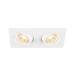 SLV New Tria 155 Foco Aluminium Blanco Cuadrado | Apta para 2x GU10 