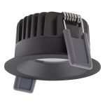 Ledvance Foco LED Fix Aluminium Negro 8W 680lm 36D - 930 Luz Cálida | Recorte 68mm - IP44 - Mejor reproducción de color - Regulable