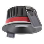 Ledvance Foco LED Fire Rated Aluminium Negro 8W 680lm 36D - 930 Luz Cálida | Recorte 68mm - IP65 - Mejor reproducción de color - Regulable