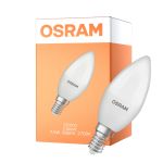 Osram Classic LED E14 Vela Mate 7.5W 806lm - 827 Luz Muy Cálida | Reemplazo 60W