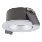 Ledvance Foco LED Air Adjust Aluminium Plata 4W 320lm 36D - 930 Luz Cálida | Recorte 68mm - IP23 - Mejor reproducción de color - Regulable
