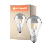 Ledvance  Classic LED E27 Pera Con Filamento Mirror 6.5W 650lm - 827 Luz Muy Cálida | Reemplazo 50W