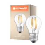 Ledvance Classic LED E27 Pera con Filamento Clara 4.2W 470lm - 927 Luz muy Cálida | Mejor reproducción de color - Regulable - Reemplazo 40W