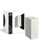 D'Lite Luz De Pared Vrebos Blanco Up & Down | IP56 - Apta Para 2x GU10