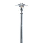 Nordlux Vejers 2M Lámpara de pedestal Acero Galvanizado y Vidrio Gris | IP54 - Apta para E27