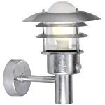 Nordlux Lønstrup 22 Luz De Pared Acero y Vidrio Gris | 220mm - IP44 - Apta para E27 - Sensor de Movimiento y Luz