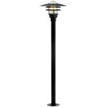 Nordlux Lønstrup 32 Lámpara de pedestal Metal y Vidrio Negro | 320mm - IP44 - Apta para E27