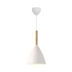 DFTP by Nordlux Pure 20 Colgante De Luz Metal y Madera Blanco | Apta para E27