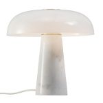 DFTP by Nordlux Lámpara De Mesa Glossy Mármol y Vidrio Blanco | 320mm - Apta para 1x E27