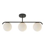 Nordlux Grant Colgante De Luz Vidrio Negro | Apta para 3x E14