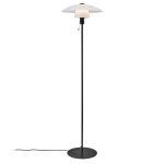Nordlux Verona Lámpara de pie Vidrio y Metal Negro | Apta para E27