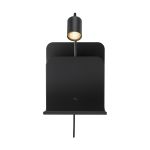 Nordlux Luz De Pared Roomi Metal Negro | IP20 - Apta para 1x GU10 - con USB