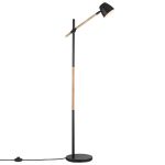 Nordlux Theo Lámpara de pie Metal y Madera Negro | Apta para GU10