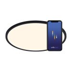 Nordlux Oja Smart 29 Luz de techo Metal Negro 15W 1600lm - 827-865 Ajustable Blanco | 294mm - Wifi y Azultooth Regulable