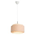 DFTP by Nordlux Takai Colgante De Luz Acero Inoxidable y Textil Beige | Apta para E27