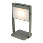 Nordlux Lámpara De Mesa Saulio Aluminium Verde 3.5W 200lm - 830 Luz Cálida | IP44 - 3 Pasos Regulable - Solar