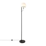 Nordlux Wilson Lámpara de pie Vidrio y Metal Negro | Apta para G9