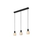 Nordlux Milford Mini 3-Rail Colgante De Luz Vidrio Negro | Apta para 3x E14