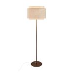 DFTP by Nordlux Takai Lámpara de pie Metal y Textil Beige | Apta para E27