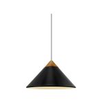 DFTP by Nordlux Kinto Colgante De Luz Metal y Madera Negro | 420mm - Apta para E27