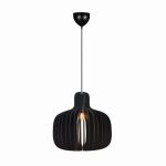 Nordlux Hazo 43 Colgante De Luz Madera Negro | Apta para 1x E27