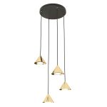 Emibig Colgante De Luz Elit Acero Oro | Apta para 4x GX53 - Max 10W
