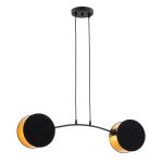 Emibig Colgante De Luz Motif Acero Negro | Apta para 2x E27 - Max 15W