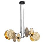 Emibig Colgante De Luz Motif Acero Negro | Apta para 4x E27 - Max 15W