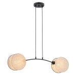 Emibig Colgante De Luz Motif Acero Negro | Apta para 2x E27 - Max 15W