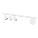 Emibig Luz de techo Baster Acero Blanco | Apta para 3x GU10 - Max 8W, 1x E14 - Max 10W
