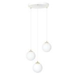 Emibig Colgante De Luz Royal Acero Blanco | Apta para 3x E14 - Max 10W