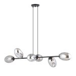 Emibig Colgante De Luz Pandora Acero Negro | Apta para 6x E14 - Max 10W