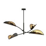 Emibig Luz de techo Lotus Acero Negro | Apta para 4x E14 - Max 10W