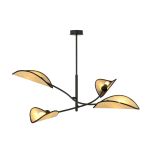 Emibig Luz de techo Lotus Acero Negro | Apta para 4x E14 - Max 10W