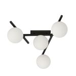 Emibig Luz de techo Smart Acero Negro | Apta para 4x E14 - Max 10W