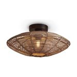 Good&Mojo Luz de techo Tanami Rattan Marrón | Apta para 1x E27 
