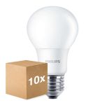 Multipack 10x Philips Corepro LED Bulbo E27 Pera Mate 8W 806lm - 830 Luz Cálida | Reemplazo 60W