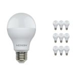 Multipack 10x Noxion Lucent Classic LED E27 Pera Mate 13W 1521lm - 830 Luz Cálida | Reemplazo 100W
