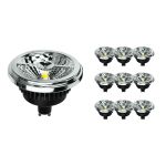 Multipack 10x Noxion Lucent Foco LED GU10 AR111 12W 600lm 40D - 927 Luz muy Cálida | Mejor reproducción de color - Regulable - Reemplazo 50W