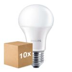 Multipack 10x Philips Corepro LED Bulbo E27 Pera Mate 13W 1521lm - 830 Luz Cálida | Reemplazo 100W