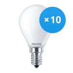 Multipack 10x Philips Corepro LED Lustre E14 Esférica Mate 4.3W 470lm - 827 Luz muy Cálida | Reemplazo 40W