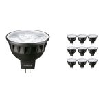 Multipack 10x Philips Master LED Foco GU5.3 MR16 6.7W 410lm 10D - 927 Luz muy Cálida | Mejor reproducción de color - Regulable - Reemplazo 35W