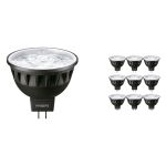 Multipack 10x Philips Master LED Foco GU5.3 MR16 6.7W 430lm 10D - 930 Luz Cálida | Mejor reproducción de color - Regulable - Reemplazo 35W