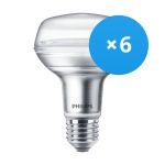 Multipack 6x Philips Corepro LED Foco E27 R80 8W 670lm 36D - 827 Luz muy Cálida | Reemplazo 100W