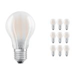Multipack 10x Ledvance Classic LED E27 Pera con Filamento Mate 4.8W 470lm - 827 Luz muy Cálida | Regulable - Reemplazo 40W