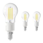 Multipack 3x Calex Smart Tuya Wifi E14 Esférica 4.5W 450lm - 818-830 Ajustable Blanco | Regulable - Reemplazo 40W 