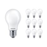 Multipack 10x Philips MASTER Value LED Bulbo E27 Pera Mate 5.9W 806lm - 927 Luz muy Cálida | Mejor reproducción de color - Regulable - Reemplazo 60W